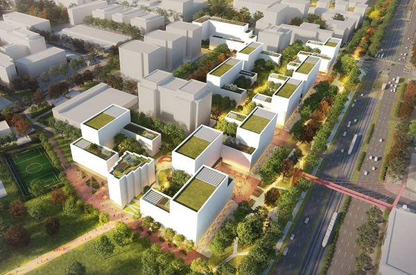 Na działce, którą Echo Investment zamierza kupić od Immofinanz, powstanie kompleks 7 budynków, w których zaprojektowano mieszkania i zaplecze handlowo-usługowe. Na działce, którą Echo Investment zamierza kupić od Immofinanz, powstanie kompleks 7 budynków, w których zaprojektowano mieszkania i zaplecze handlowo-usługowe.