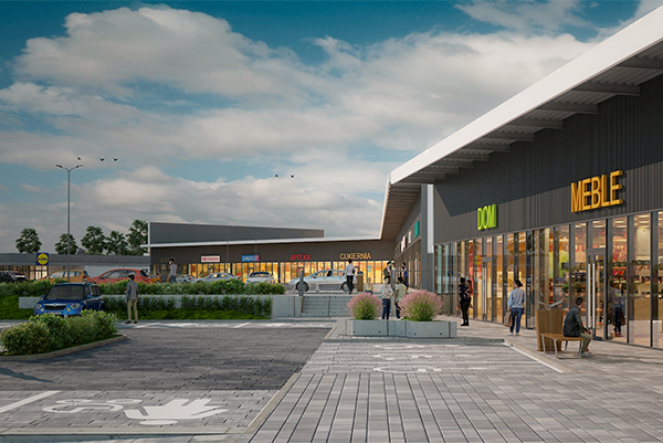 Centrum handlowe Atut Myszków w budowie. Wiz. BOIG Centrum handlowe Atut Myszków w budowie. Wiz. BOIG