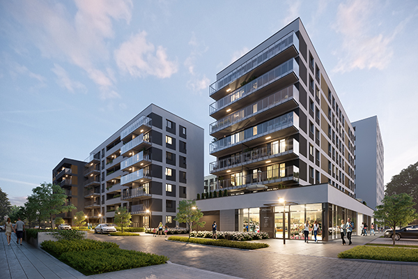 W V etapie Stacji Kazimierz powstanie 96 mieszkań i cztery lokale usługowe. W V etapie Stacji Kazimierz powstanie 96 mieszkań i cztery lokale usługowe.