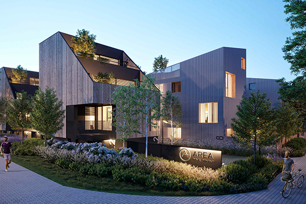 Murawa 2 – osiedle 16 dwulokalowych domów z mieszkaniami jedno i wielopoziomowymi. Wiz. Area Development Murawa 2 – osiedle 16 dwulokalowych domów z mieszkaniami jedno i wielopoziomowymi. Wiz. Area Development