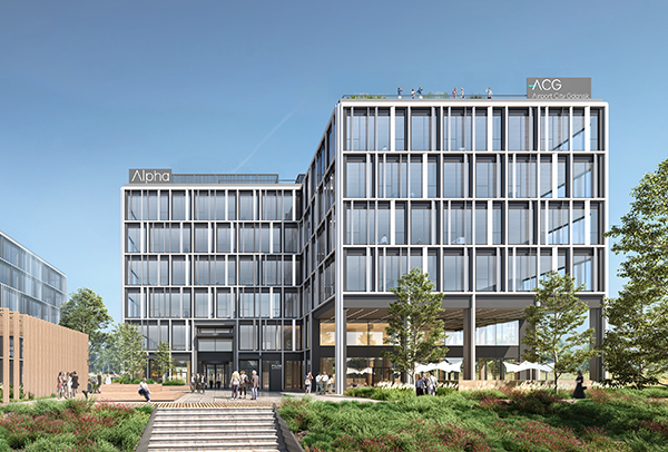Alpha - pierwszy z 7 biurowców planowanych przy Porcie Lotniczym Gdańsk. Alpha - pierwszy z 7 biurowców planowanych przy Porcie Lotniczym Gdańsk.