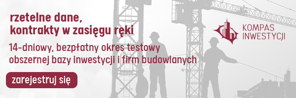 Zarejestruj się na 14-dniowy, bezpłatny okres testowy bazy projektów i firm budowlanych Kompas Inwestycji Zarejestruj się na 14-dniowy, bezpłatny okres testowy bazy projektów i firm budowlanych Kompas Inwestycji