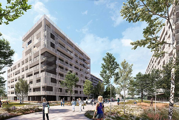 Stacja Wola w Warszawie to docelowo ponad 1000 mieszkań. Wiz. Echo Investment Stacja Wola w Warszawie to docelowo ponad 1000 mieszkań. Wiz. Echo Investment