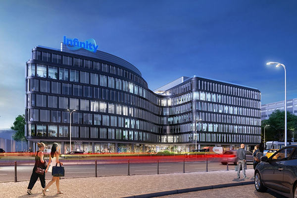 Biurowiec Infinity będzie certyfikowany w BREEAM na poziomie Excellent. Biurowiec Infinity będzie certyfikowany w BREEAM na poziomie Excellent.