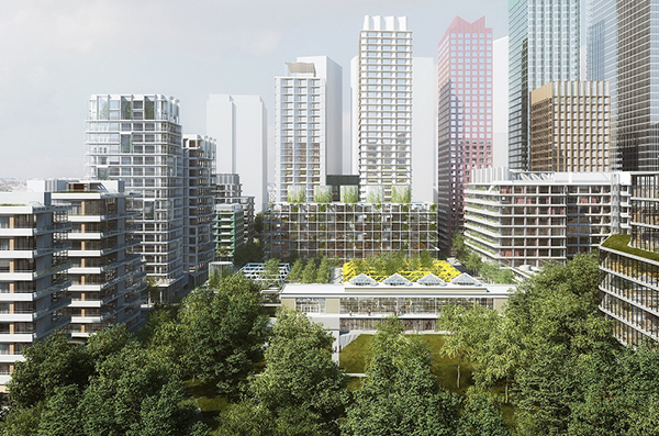 Wielofunkcyjny projekt Towarowa 22 w Warszawie: zieleń, mieszkania, biura i usługi. Wielofunkcyjny projekt Towarowa 22 w Warszawie: zieleń, mieszkania, biura i usługi.