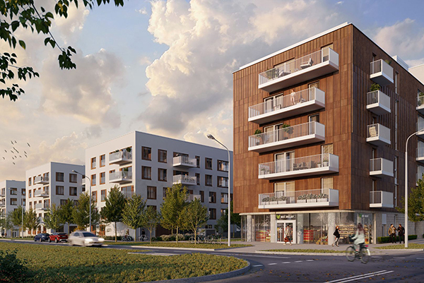 Pierwszy etap Portowa obejmuje 11budynków wielorodzinnych i377 lokali Pierwszy etap Portowa obejmuje 11budynków wielorodzinnych i377 lokali