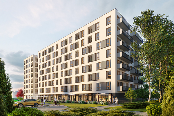 Przy ulicy Jagiellońskiej w Warszawie powstanie budynek mieszczący 143 mieszkania. Wiz. GH Development. Przy ulicy Jagiellońskiej w Warszawie powstanie budynek mieszczący 143 mieszkania. Wiz. GH Development.