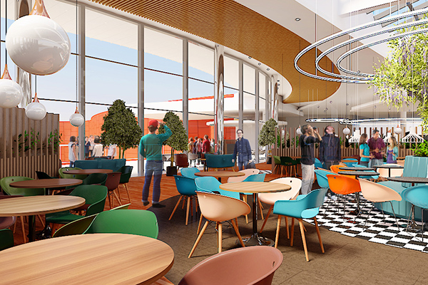 Nowa strefa restauracyjna w Porcie Łódź. Nowa strefa restauracyjna w Porcie Łódź.