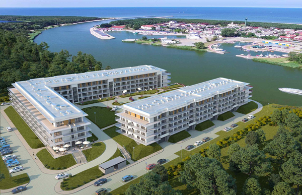 Porta Mare Marina obejmie dwa budynki apartamentowe. Porta Mare Marina obejmie dwa budynki apartamentowe.